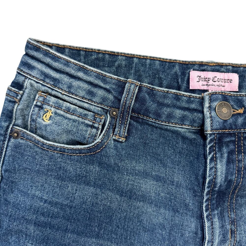 Juicy Couture Lunita Jeans Women’s 9/29 Flare Rhinestone “Juicy” Pocket Denim - Picture 6 of 7